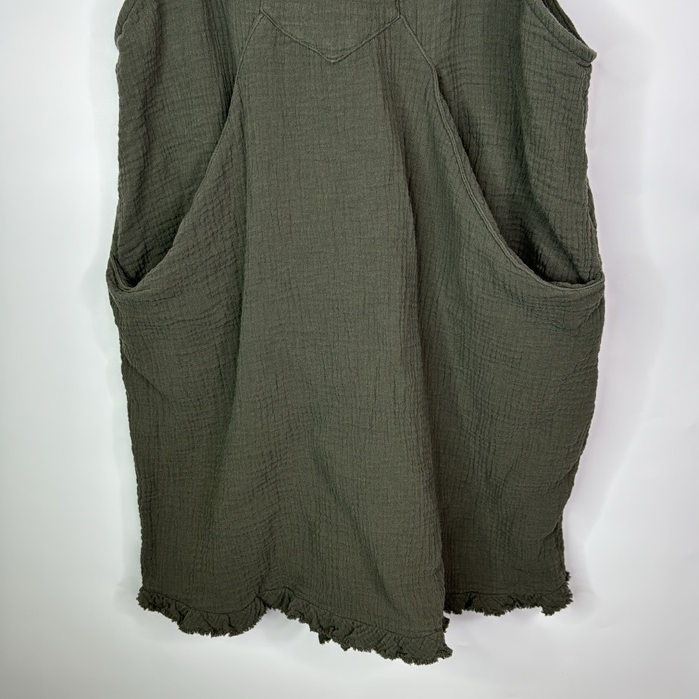 Umgee Green Overall Jumper Dress Size Large - Picture 3 of 8